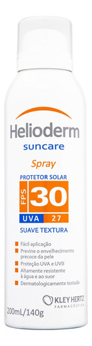 Protetor Solar Spray FPS 30 Helioderm Suncare Frasco 200ml