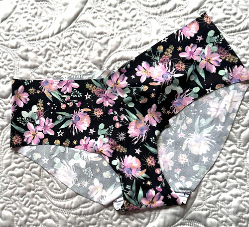 Truza Hipster Seamless Negro Flores Victoria Secret Small