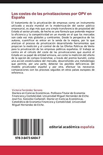 Los Costes De Las Privatizaciones Por Opv En España: El Prem