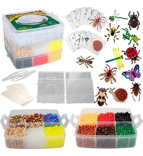 8,000pc Diy Fuse Bead Kit W Carrying Case -bugs & Insects -