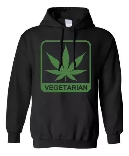 Buzo Canguro Yo Soy Vegetariano Marihuana Unisex