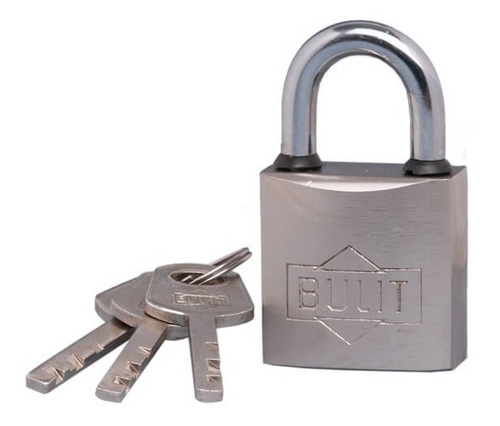 Imagen 3 de 4 de Cadena Bulit Seguridad Max Acero Cementado 50cm + Candado 40