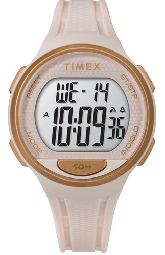 Reloj Timex Tw5m42300 Digital Rose Gold Luz Numeros Grandes