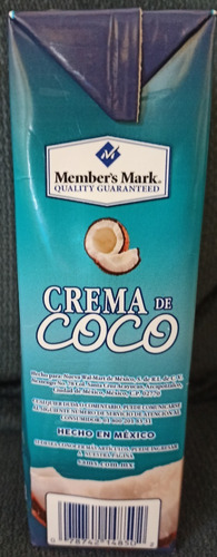Crema De Coco Member's Mark Caja De 1 Litro De Pulpa De Coco
