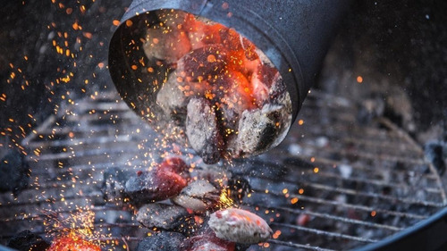 Fogonero Brasero Humos Parrilla Asado Carbon Iniciador Fuego