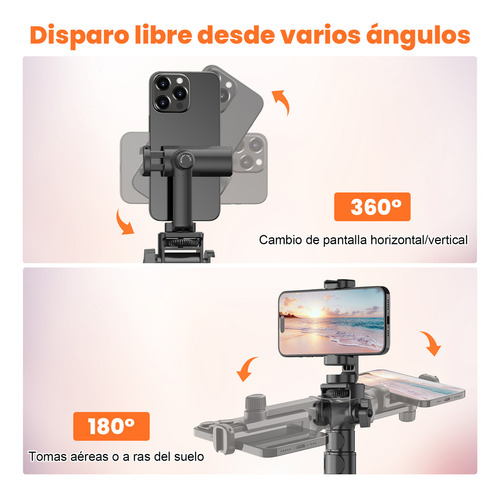 Toneof 170cm Tripié Para Celular Y Cámara, Palo Selfies Soporte con Control Remoto