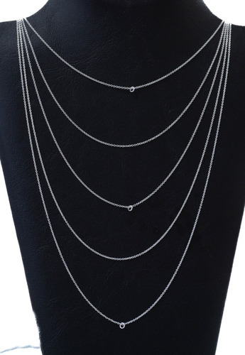 Collar Gargantilla Plata 925  5 En 1   - 60cm - Cindyrella 