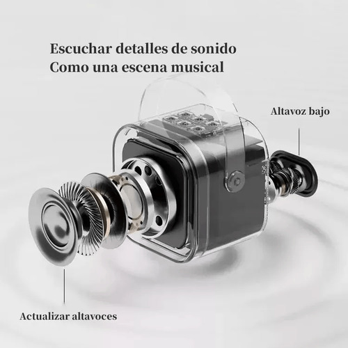 Máquina De Karaoke Altavoz Bluetooth Para Niños 2 Micrófonos Blanco