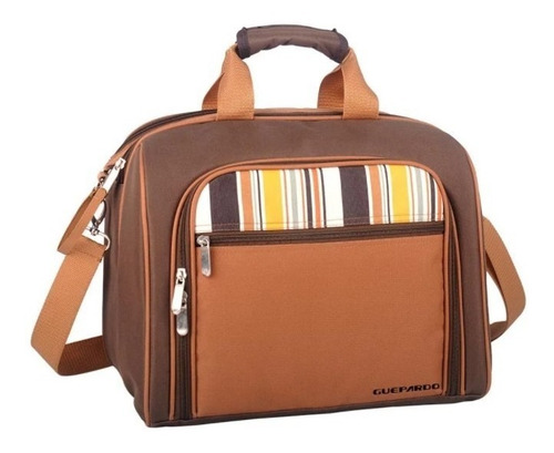 Bolsa Térmica C/ Kit Picnic 17l Marrom Nautika 046090-mr