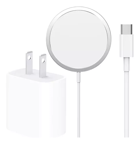 kit magsafe cargador inalambrico + cubo 20w + cable tipo c para iphone  carga rapida