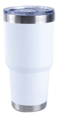 Norday Vaso Termo Acero Inoxidable Tumbler 30 Oz Frío Calor Color Blanco