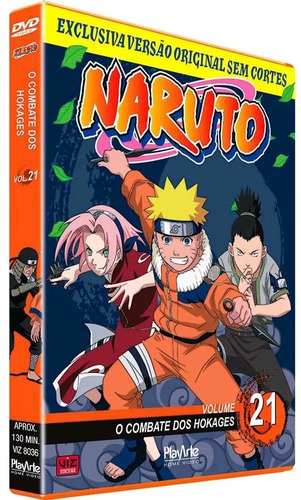 Naruto Vol.21 - Dvd - Novo - 3 Episódios