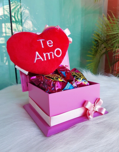 Imagem 4 de 6 de Cesta De Chocolate Porta Jóia Bombons Presente Avós Tia Mãe