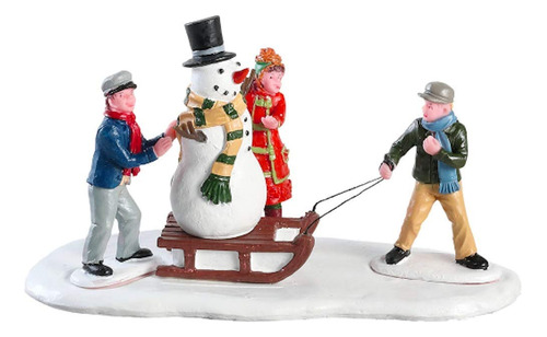 Figura Navidad Para Niño Muñeco Nieve Un Trineo