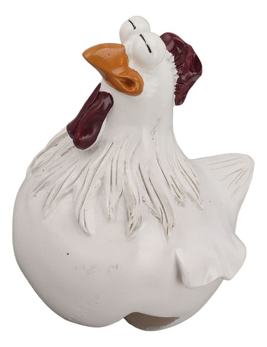 Divertida Figura De Pollo Adorno De Resina Sintética