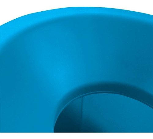 Bote De Basura Redondo 80l Con Tapa Embudo Color Azul