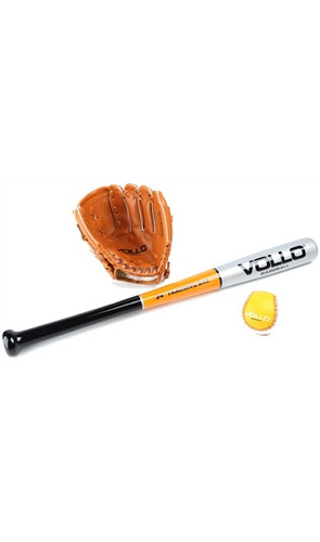 Kit Taco Baseball + Bola Baseball + Luva Baseball Vollo