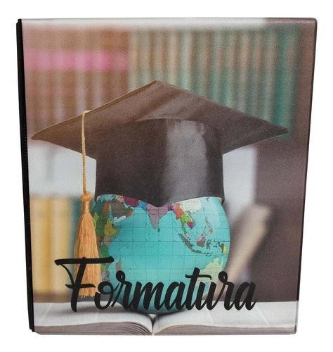 Álbum Formatura 15x21/20x25 Com 20 Folhas Brancas Capa Globo