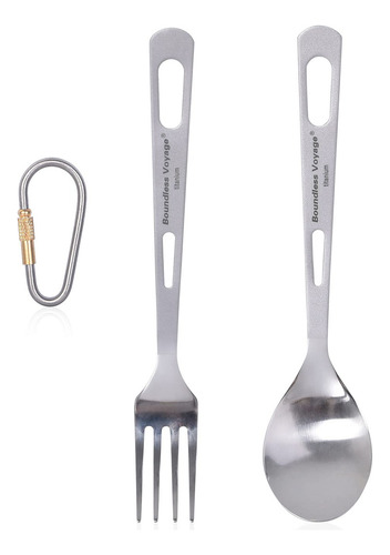 Vajilla De Titanio Para Camping, Tenedor Y Cuchara