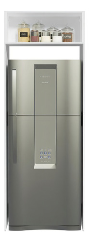 Porta Refrigerador Madesa Glamy 1 Puerta Abatible Color Blanco/Marrón