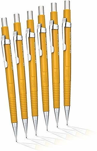 Portaminas Pentel 0.9mm Amarillo, Pack 6