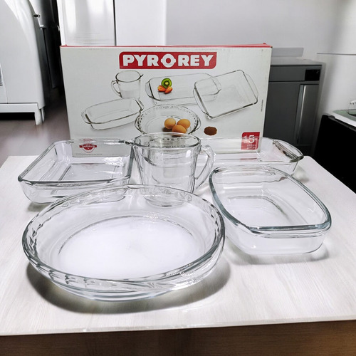Juego Pyrorey De 5 Refractarios De Vidrio Para Hornear