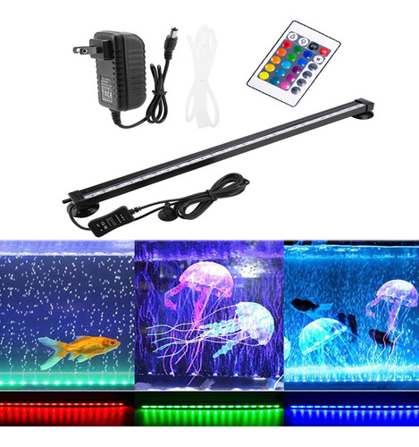 Lámpara Led De Burbujas De Aire Para Acuario Sumergible Que