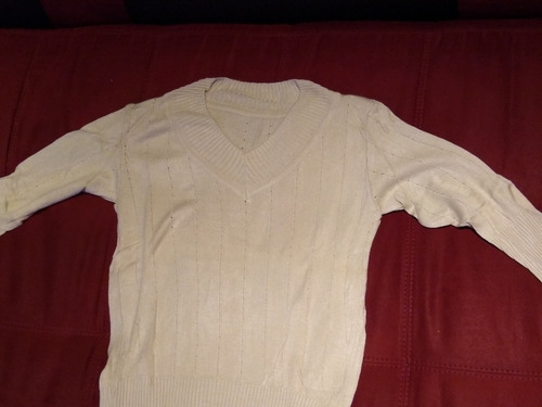 Sweter Color Beige Hilo Usado (quilmes)