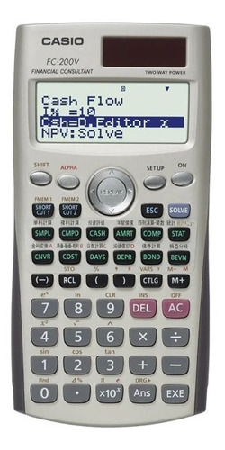 Calculadora Financiera Casio Fc-200v - Plateada