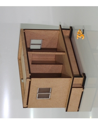 Maquete Casa Sobrado Em Corte 1:25