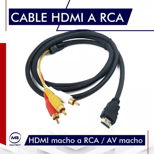 Cable Hdmi Macho A Rca Audio Video Tv Lcd Tubo Calidad