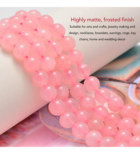 Perlas De Cuarzo Rosa, 340 Unidades, 4 A 10 Mm, Color Rosa N