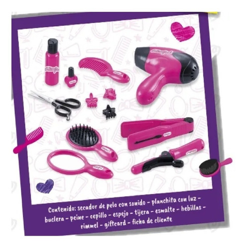 Set Juliana De Peluquería Con Luz Y Sonido