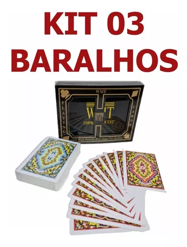 Baralho Plástico Profissional 108 Cartas - 2 Jogos De Carta