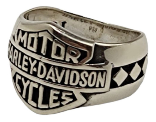 Anillo Turco Harley Davidson Motocicleta  Plata De 925 ,t23