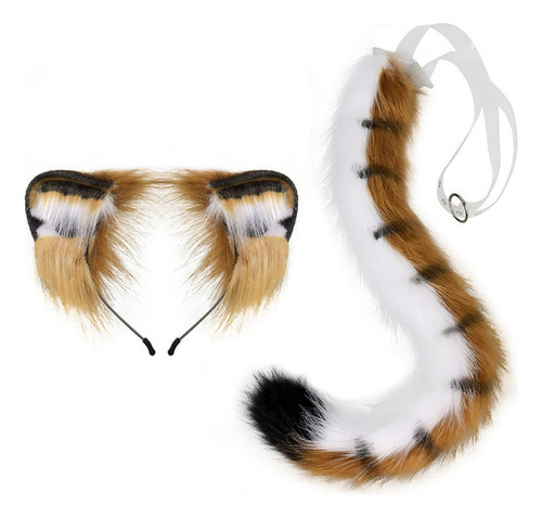 Conjunto De Orejas Y, Diadema De Tigre, Aro Para El Pelo,