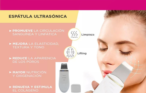 Imagen 8 de 10 de Masajeador Facial Ultrasonido Peeling + Roller + Lifting Ion