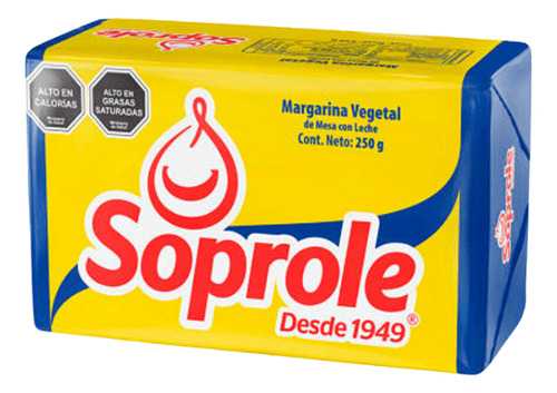 Margarina Vegetal De Mesa Con Leche Soprolet 125 Gr