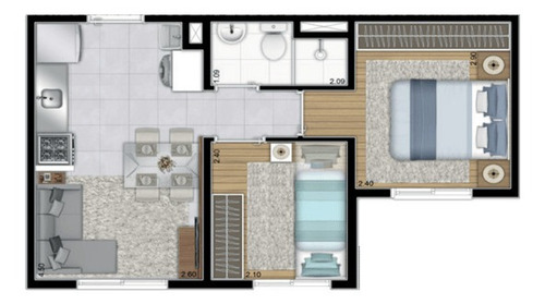 Imagem 11 de 14 de Apartamento 02 Dormitórios Socorro