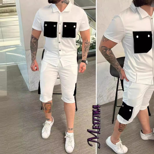 Ropa Deportiva Hombres Conjunto De Camiseta + Pantalón Corto