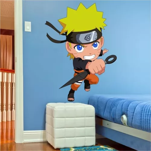 Criativo projeto dos desenhos animados naruto ímãs de geladeira 6pcs 3d no  estilo ninja adesivos de quarto magnético de decoração de casa de diy  decoração de parede zl435 / Ornamentos ~