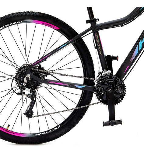 Bicicleta Aro 29 Krw Alum 27v Shimano Acera Hidrál Trava S31 Cor Preto/pink E Azul