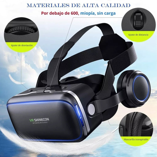 * Óculos De Realidade Virtual 3d Com Fones De Ouvido E Visão