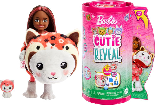 Muñeca Barbie Cutie Chelsea Reveal + Sorpresas Gato /  Panda