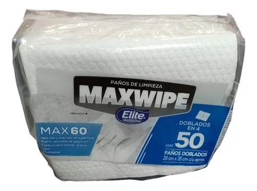 Kit Pano De Limpeza Reutilizável Maxwipe Elite Max60 Dobrado com 400 Folhas  - PanVel Farmácias