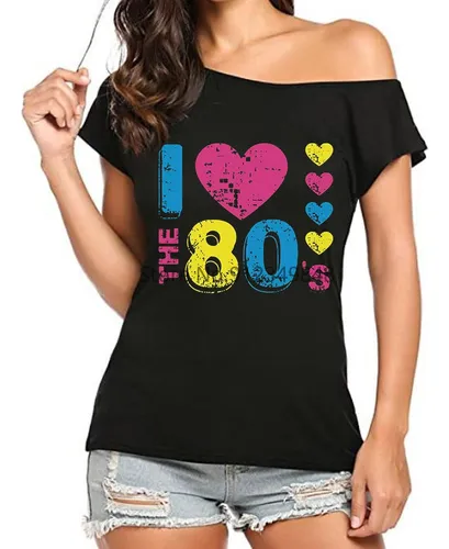 Playera Estampada I Disco 80s 80s Mujer Love 1980s Retro Cuotas