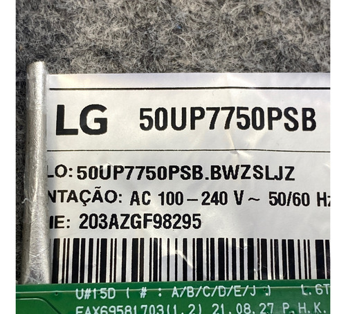 Placa Principal Tv Lg 50up7750psb (eax69487906 -1.0) (Usado)
