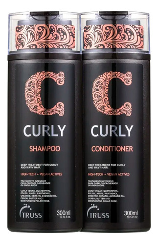 Shampoo E Condicionador Curly 300ml - Truss - Cachos
