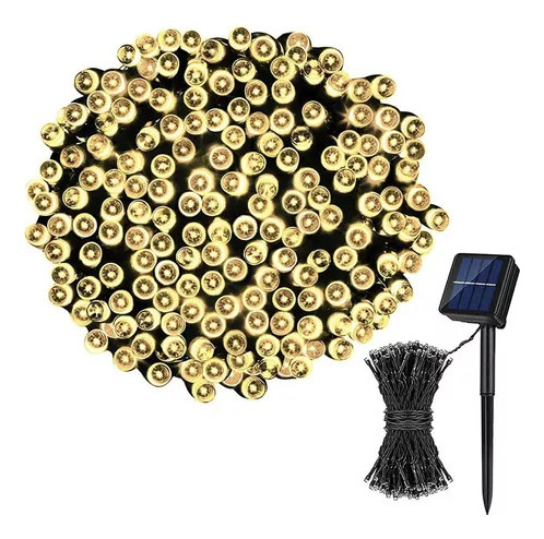 Cadena De Luces Solares Para Árbol De Navidad, 200 Led, 8 Mo