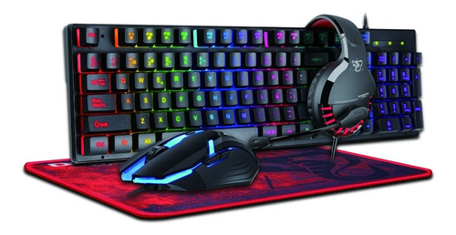 Combo Kit Gaming 4 En 1 Daewoo Cobra Severus Di - Tw403 Color Del Mouse Negro Color Del Teclado Negro